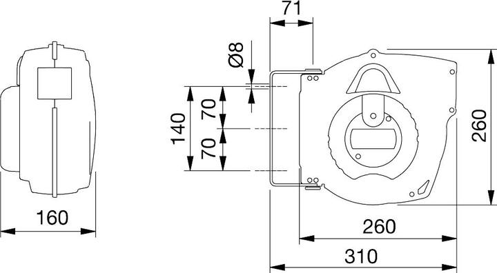 Actual product image Elmag Automatic cable reel JUNIOR 230 Roll Electric (10 m, 4.50 mm²)
