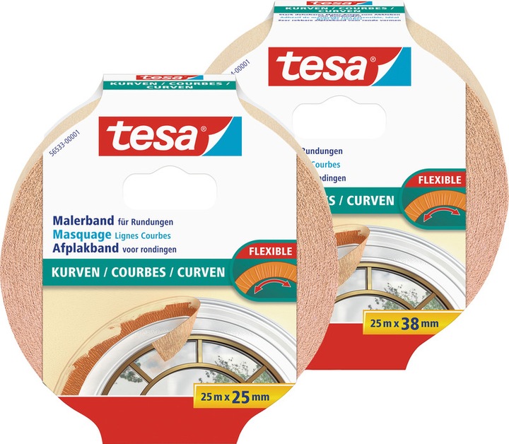 Produktbild tesa Malerband für Kurven, Kurvenband (25 mm)