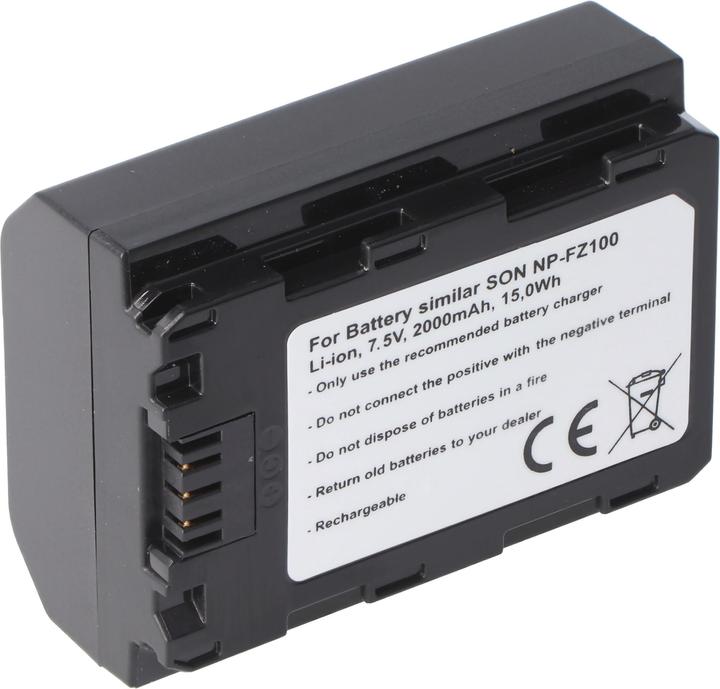 Actual product image AccuCell Battery Sony NP-FZ100, A7 Mark 3, A7R Mark 3 (Rechargeable battery)