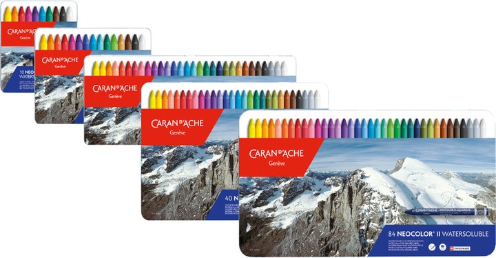 Image du produit Caran d'Ache Neocolor II Aquarelle Metallschachtel (Multicolore, 84 x)