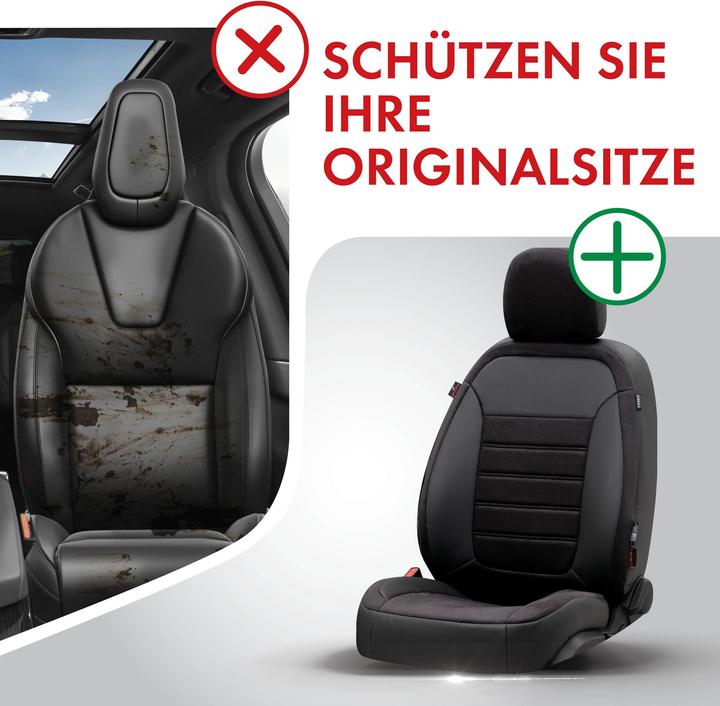 Image du produit Walser Housse de siège pour Nissan Qashqai/Qashqai +2 I 12/2006-04/2014, 2 housses de siège individuelles