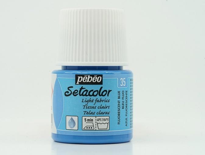 Immagine prodotto Pebeo Setacolor Tessuti Chiari (Blu neon, 45 ml)