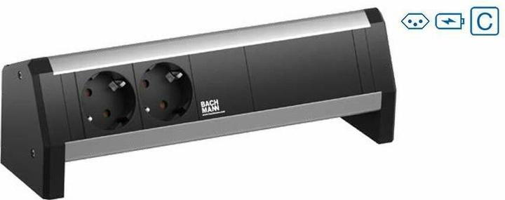 Image du produit Bachmann Multiprise de table DESK 1, 2x T13, 1x USB A/C, 1x Custom (2 x, Type 13, USB-A, USB-C)