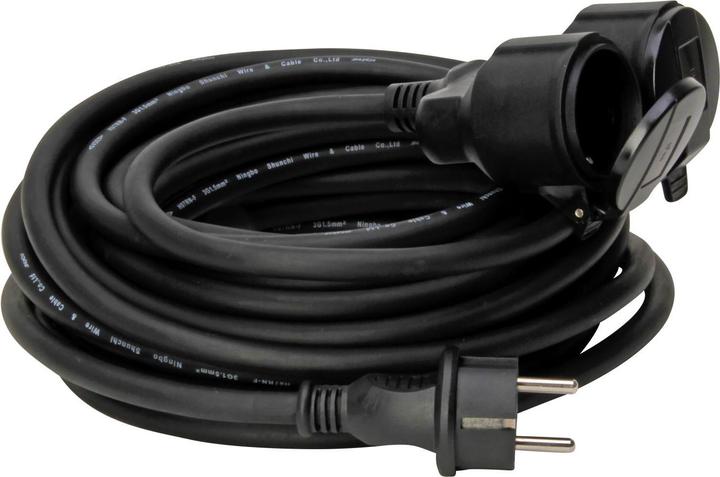 Image du produit Kopp 145211048 Câble de rallonge électrique 16 A Noir 10 m adapté à une utilisation en extérieur (10 m, CEE 7/3)