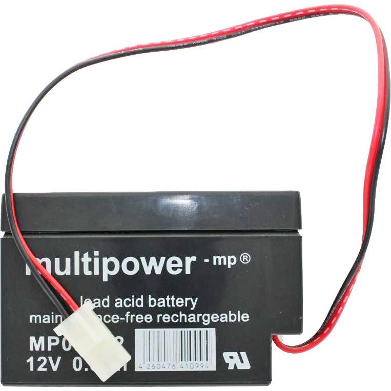 Thumbnail - Multipower, Batterieladegerät, Akku MP0.8-12AMP mit AMP Stecker Buchse (12V)