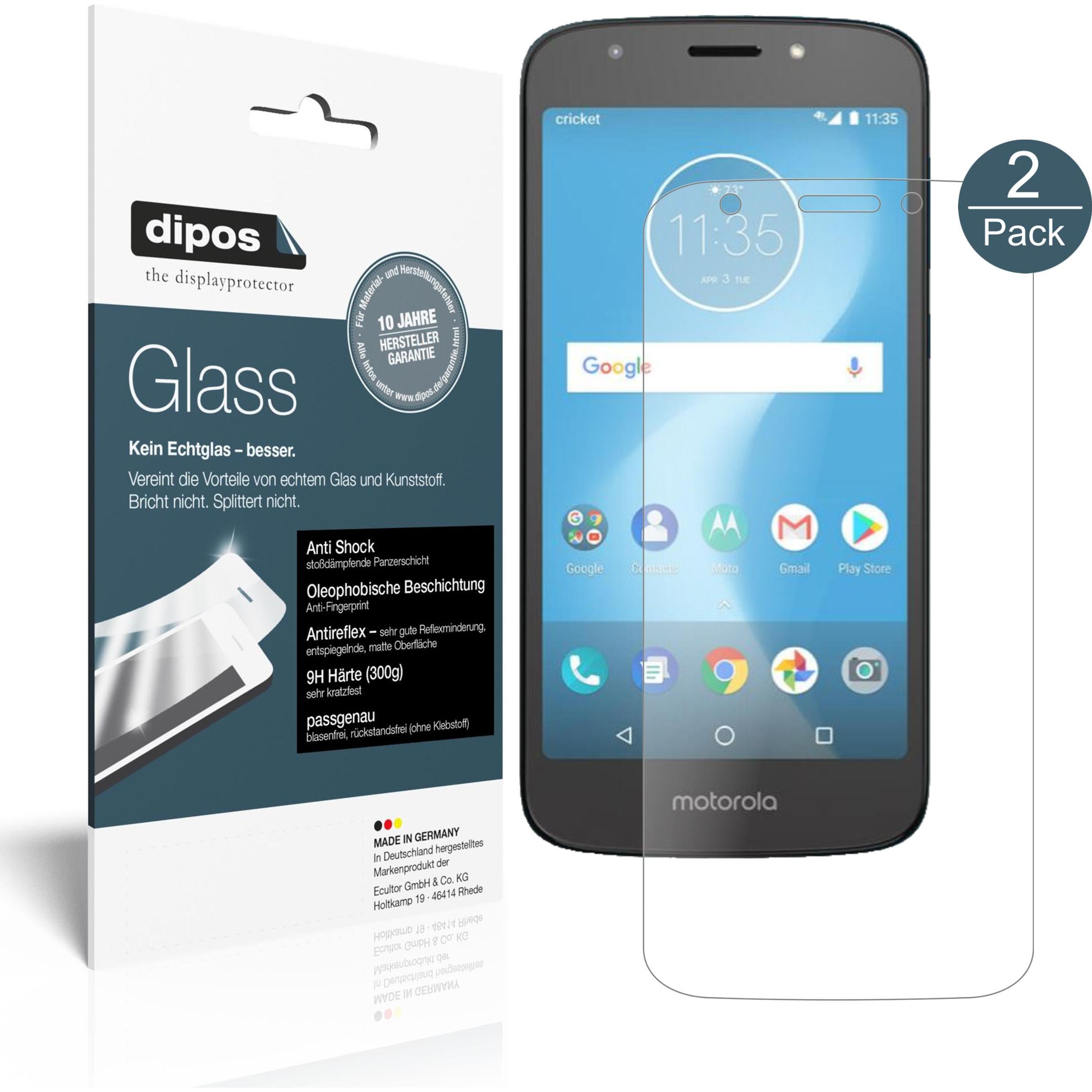Dipos Displayschutz Anti-Shock (2 Stück, Motorola Moto E5 Play), Smartphone Schutzfolie, Transparent