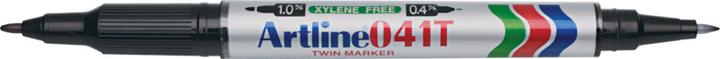 Artline Twin Marker 041T (Schwarz, 0.40 mm, 2 x)