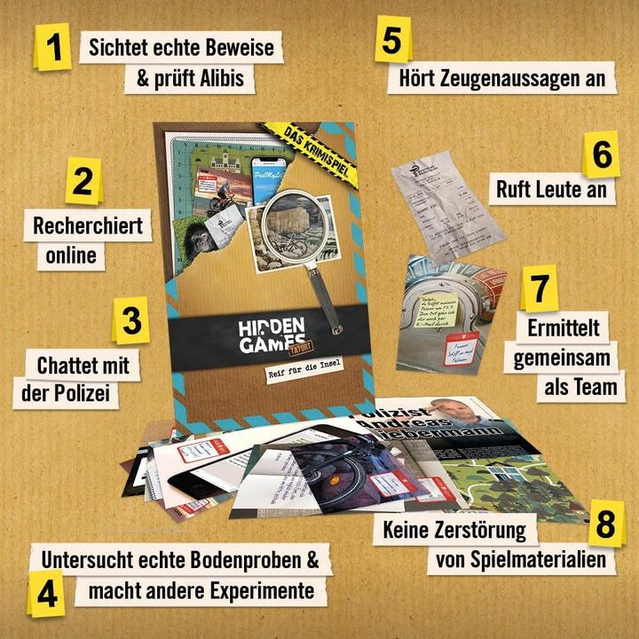 Actual product image Hidden Games Ripe for the Island - Crime Game (German)