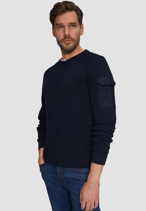 Image du produit S.Oliver Strickpullover Strickpullover mit Raglanärmeln und Strukturmix (S)