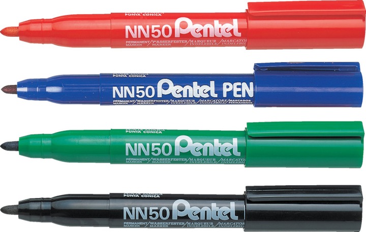Actual product image Pentel Permanent Marker Green Label NN50 (Red, 2 mm, 1 x)