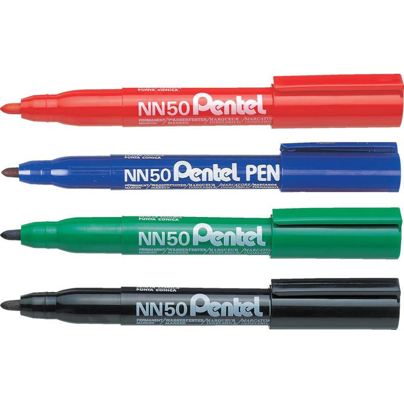 Thumbnail - Pentel, Marker, Permanent Marker Green-Label NN50 (Rot, 2 mm, 1 x)