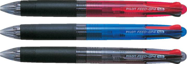 Produktbild Pilot Vierfarb-Kugelschreiber FEED GP4, farbig sortiert (Blau transparent, 1 x)