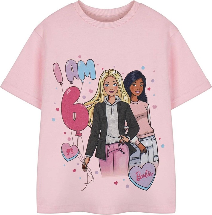 Barbie TShirt Mädchen 6 Geburtstag kurzärmlig (116)