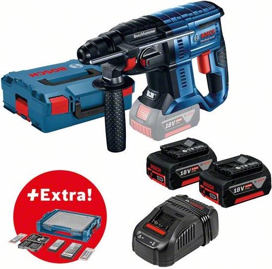 Immagine prodotto Bosch Professional GBH 18V-20, 2 x 5.0Ah batteria incl. L-BOXX + 68 accessori (Batteria ricaricabile)