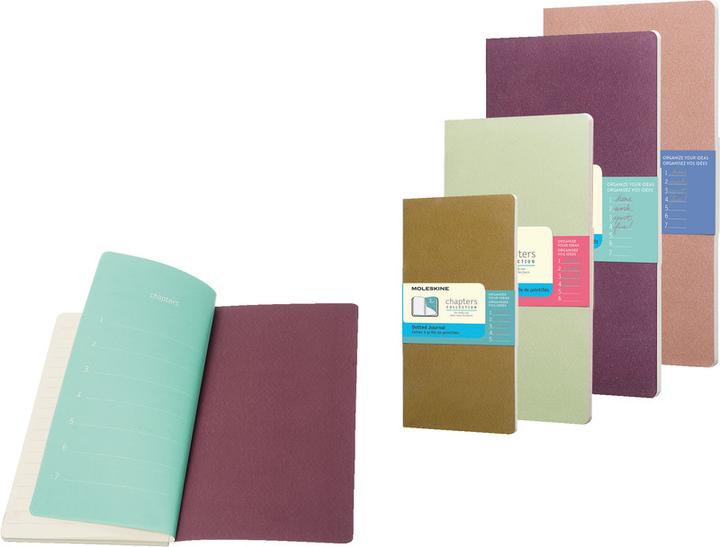 Actual product image Moleskine Chapters notebook (9.5 x 18 cm, Lined, Hardcover)