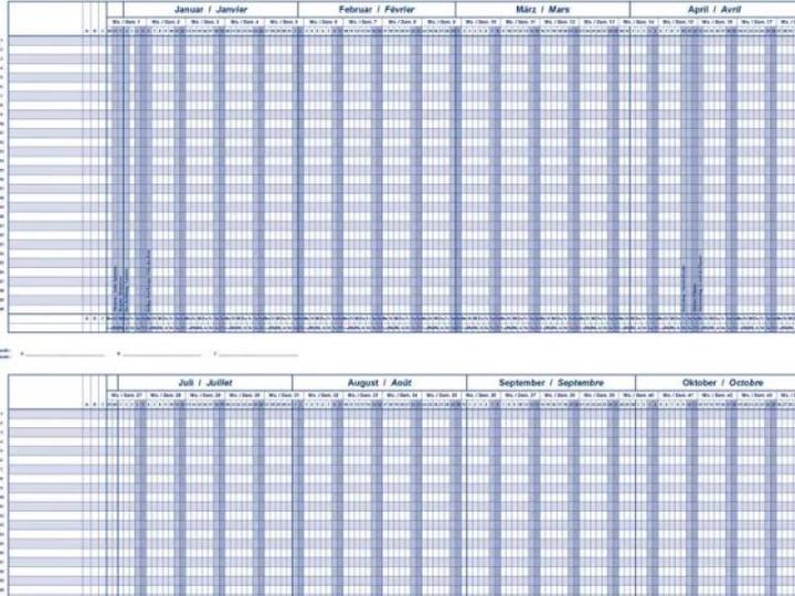 Produktbild Berec Jahresplan 90x60cm B 5702/20 2020, blau (Spezial)