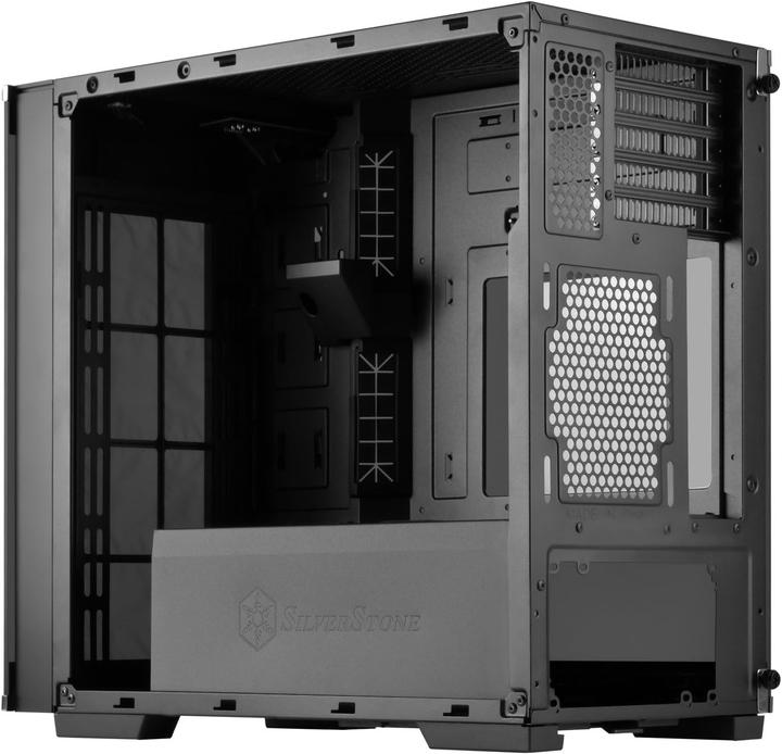 Image du produit Silverstone SST-LD01B Lucid Mini Tower Micro ATX Computer Case, Silent High Airflow Performance, 3x (mATX)