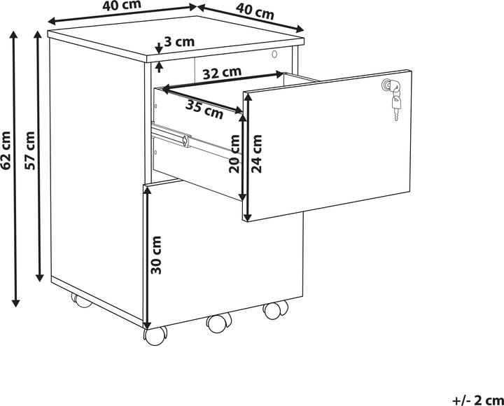 Produktbild Beliani Johnson (40 x 40 x 62 cm)