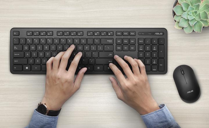 Actual product image ASUS CW100 KEYBOARD+MOUSE/BK/GE/105 (DE, Wireless)