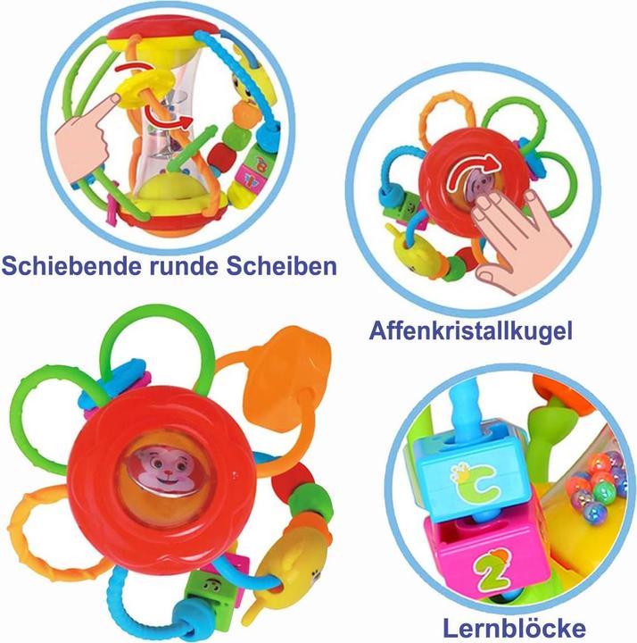 Produktbild Activity Board Babyspielzeug 6 Monate Rassel Baby Motorik Ball greifen Ball, greifen, schütteln & krabbeln