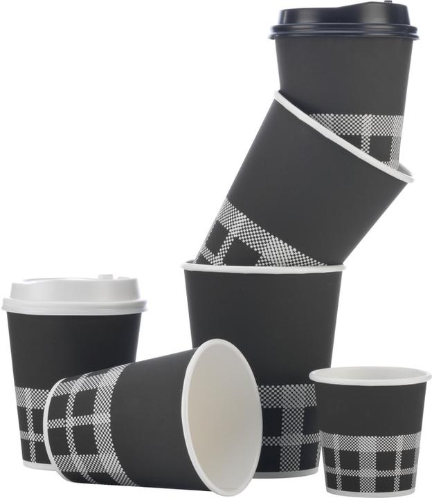 Actual product image Duni Låg, til coffee quick &amp izza kopper 24 cl, sorte, pakke a 40 stk. (40x)