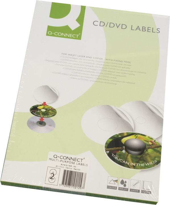 Produktbild Q-Connect Etiketten CD/DVD