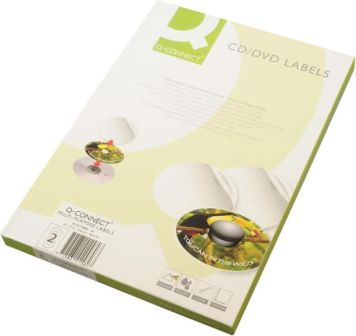 Produktbild Q-Connect Etiketten CD/DVD
