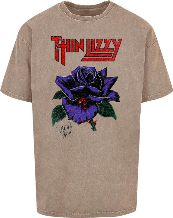 Produktbild Merchcode Thin Lizzy - Rose Color Acid Washed Oversize Tee - 160121 (XXL)