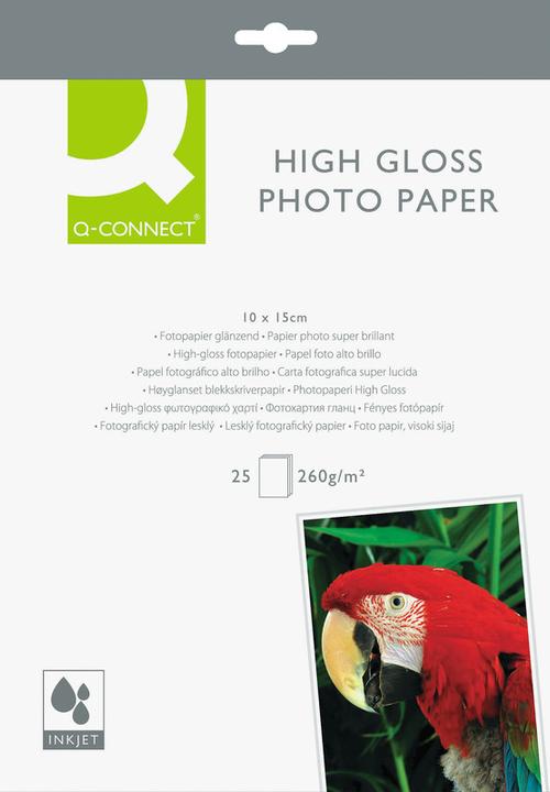 Actual product image Q-Connect Inkjet photo paper, high-gloss (260 g/m², 10 x 15 cm, 25 pcs.)