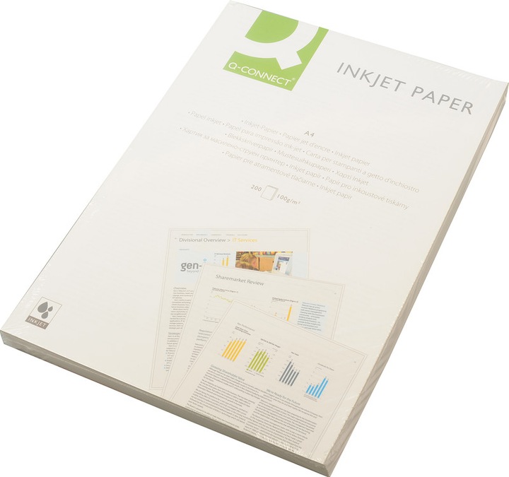 Produktbild Q-Connect Inkjet Papier, spezialbeschichtet (100 g/m², A4, 1 x)