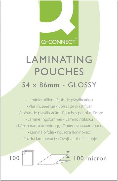 Produktbild Q-Connect Laminierfolien glänzend (Kreditkarte, 100 Stück, 100 µm)