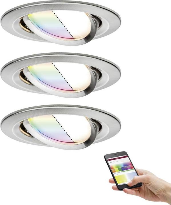 Image du produit Paulmann EBL Set Nova Plus ZB Coin RGBW rd schw LED 5.2W 230V 51mm (85 lm)