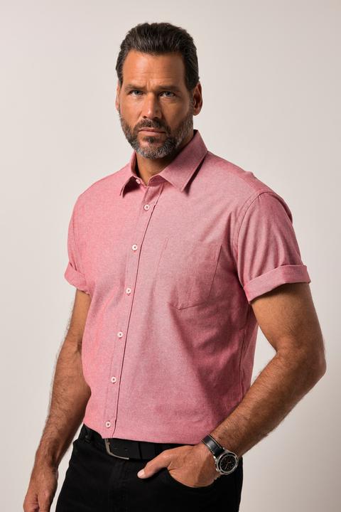 Image du produit JP1880 Chemise aspect lin JP 1880. Manches courtes et col Kent. Coupe Modern Fit - jusqu'au 8 XL (L)