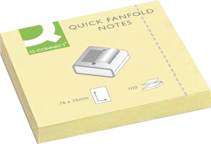 Produktbild Q-Connect Haftnotizen Z-Quick Notes gelb (76 x 76 mm)