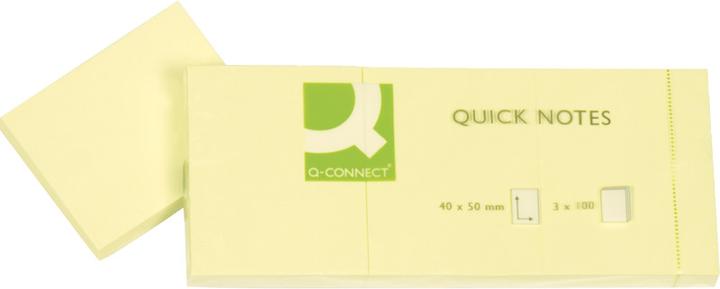 Produktbild Q-Connect Haftnotizen Quick Notes gelb (51 x 38 mm)