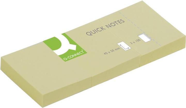 Produktbild Q-Connect Haftnotizen Quick Notes gelb (51 x 38 mm)