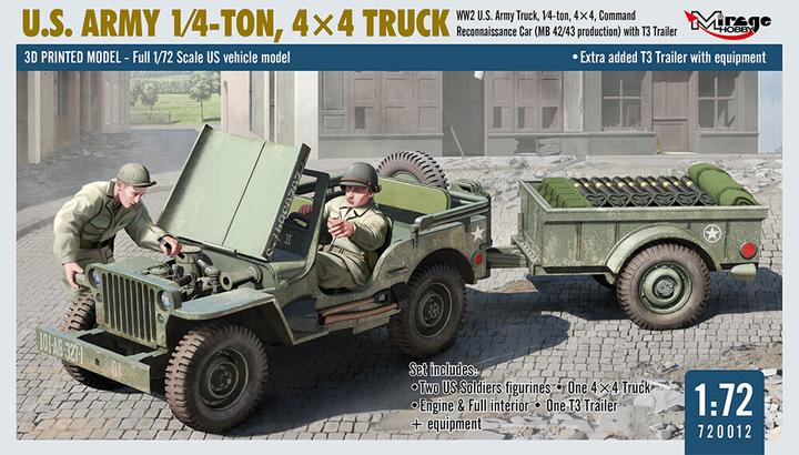 Produktbild Mirage Hobby U.S. ARMY 1??4??TON, 4×4 TRUCK