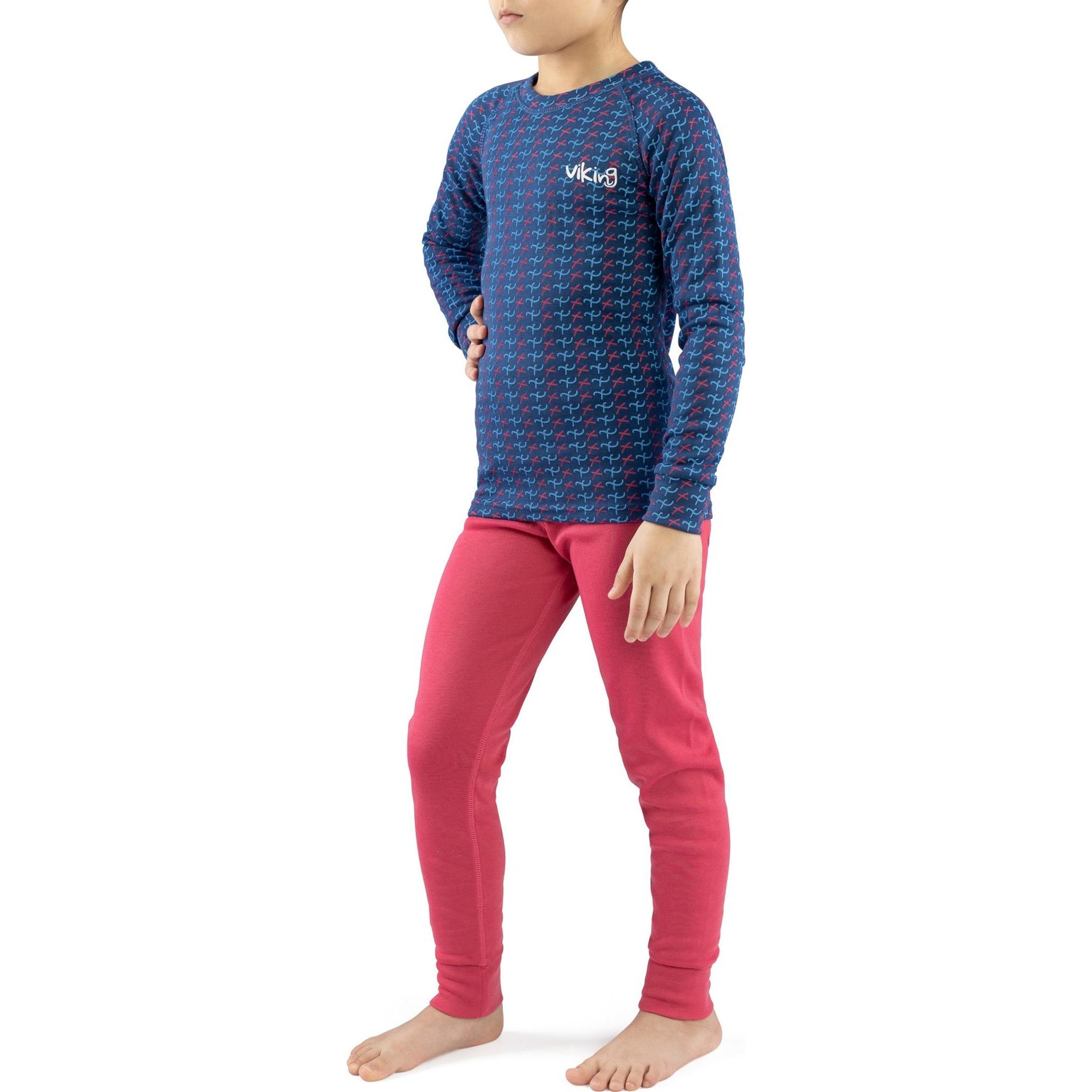 Vikingsports, Sport-BH, Europe Nino Unterwäsche Set Kinder blau Kindergrösse 128 2021 (128), Blau, Pink, 128