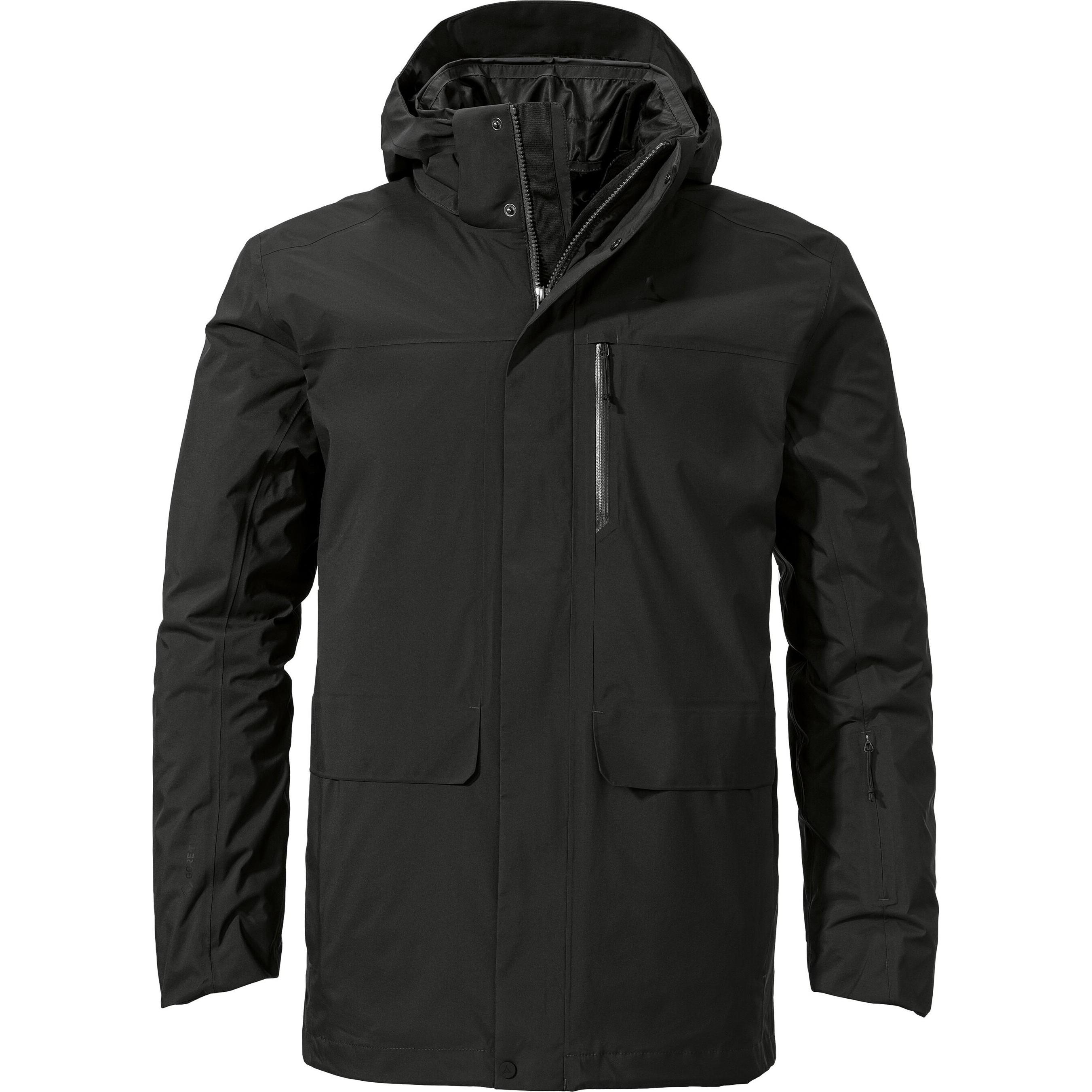 Schöffel, Herren, Jacke, 3In1 Parka Barth (46), Schwarz, 46