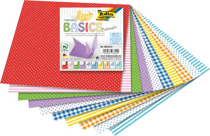 Produktbild Folia Faltblätter Basic intensiv (80 g/m², 50 x)