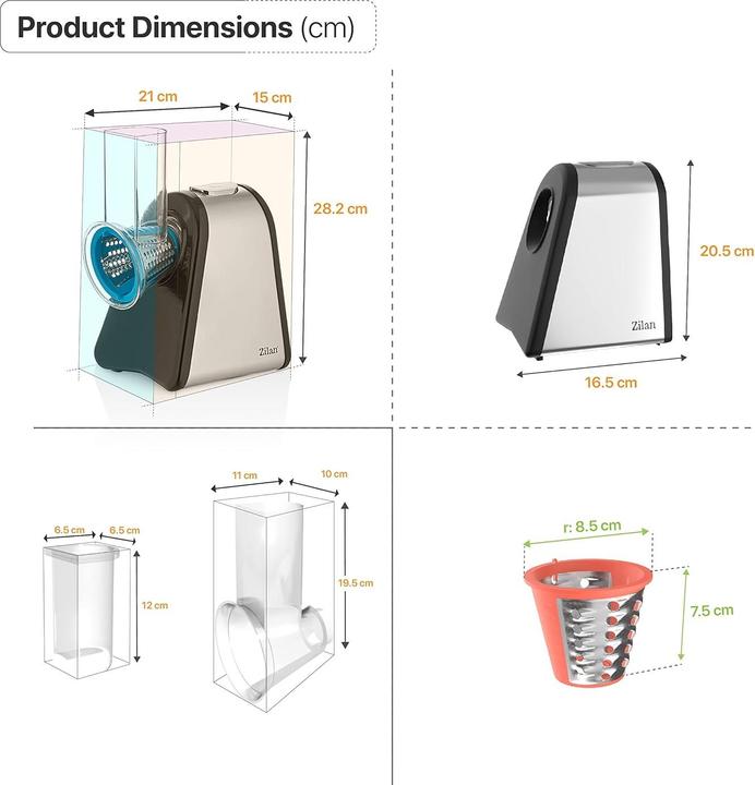 Image du produit Zilan Elektrischer Gemüseschneider 4-in-1