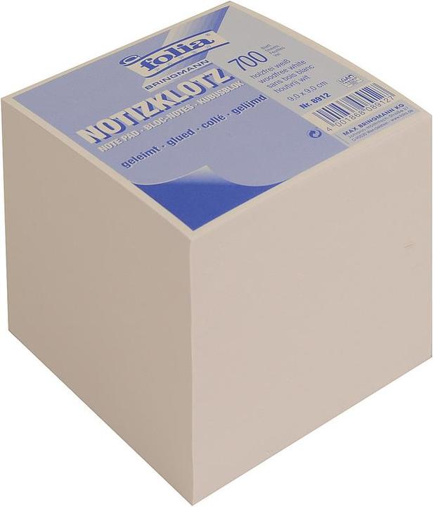 Produktbild Folia Notizzettelwürfel (90 x 90 mm, Blanko)