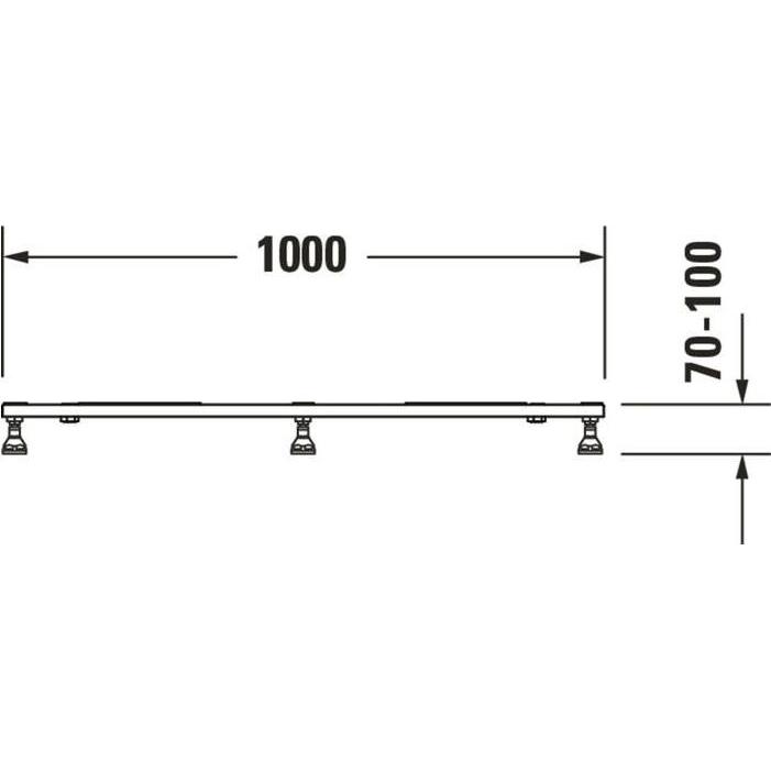 Thumbnail - Duravit, Duschwanne, Fussgestell für Duschwanne Tempano 1000x800mm