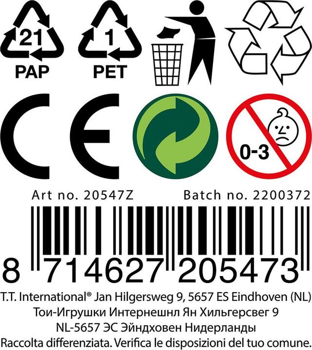 Actual product image Toi-Toys Metal lorry with semi-trailer and helicopter