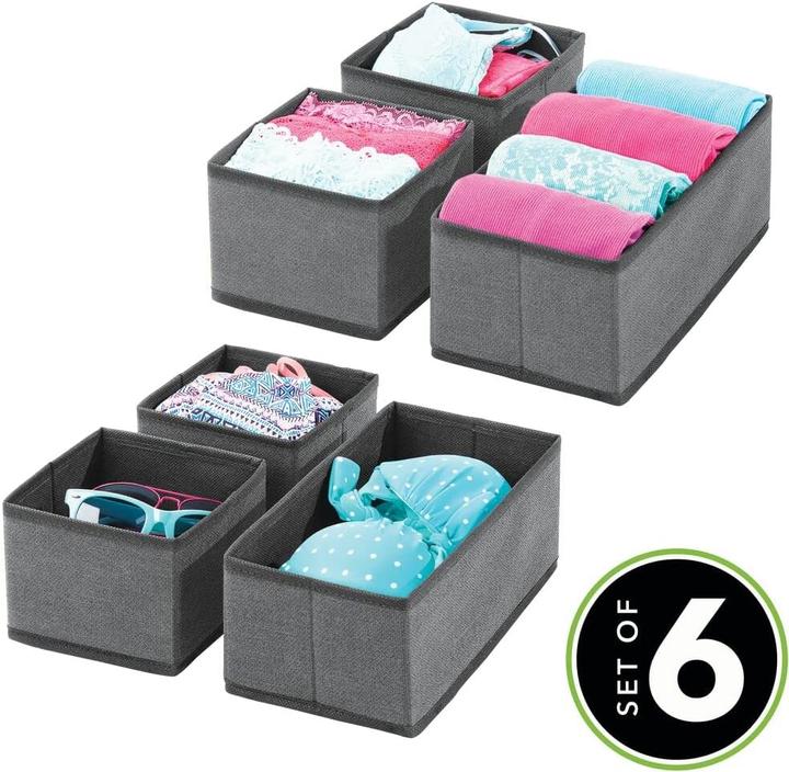 Actual product image MDesign 6er-Set Aufbewahrungs-Stoffboxen (6x)