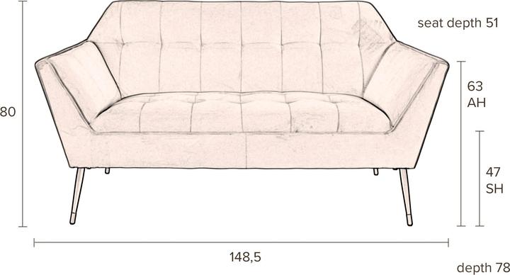 Produktbild Dutchbone Kate (2-Sitzer)