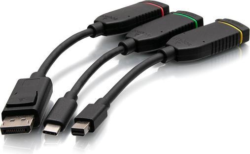 Image du produit C2G Boucle d’adaptateurs à dongle 4K HDMI® universelle avec code couleur Mini DisplayPort™, DisplayPort (USB-C, Mini DP)
