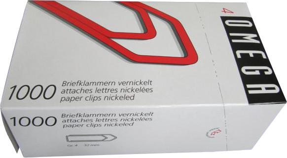 Actual product image Omega Paperclips (1000 x)