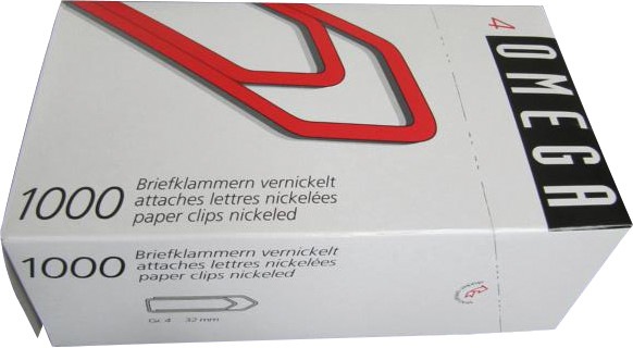 Actual product image Omega Paperclips (1000 x)