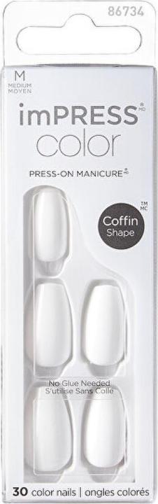 Immagine prodotto KISS My Face - imPRESS Colour MC Frosting Nails - Unghie autoadesive (30 pezzi) - - - (Unghie artificiali, 501 Glassa)